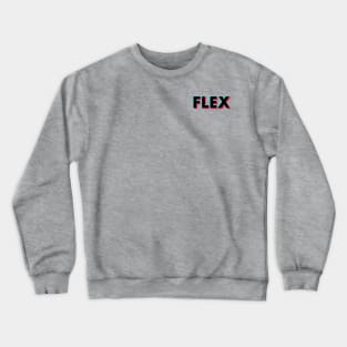 Flex Glitch Black Small Logo Crewneck Sweatshirt